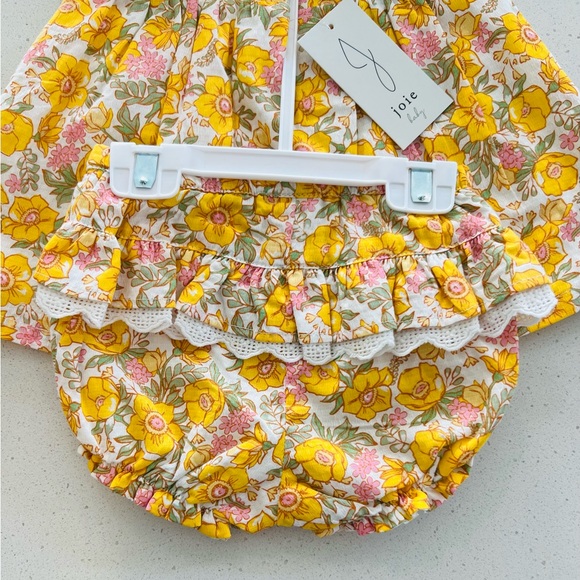 NEW Joie Baby Floral 2 Piece Outfit Size 6-9 Months NWT - Picture 8 of 11